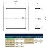 Access Panel Door Metal With Lock, White 150mm x 200mm by Akor
