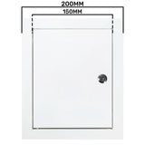 Access Panel Door Metal With Lock, White 150mm x 200mm by Akor