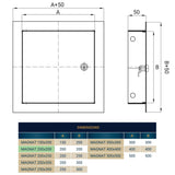 Access Panel Door Metal With Lock, White 200mm x 200mm by Akor