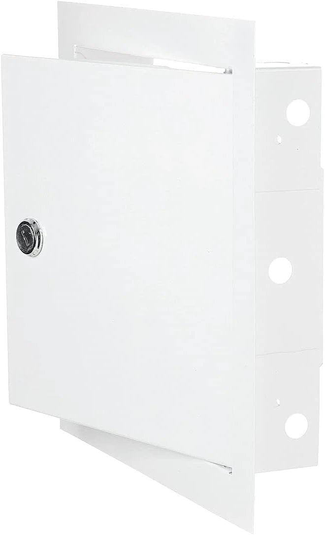 Access Panel Door Metal With Lock, White 200mm x 200mm by Akor