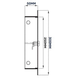 Access Panel Door Metal With Lock, White 200mm x 250mm by Akor