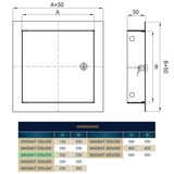 Access Panel Door Metal With Lock, White 200mm x 250mm by Akor