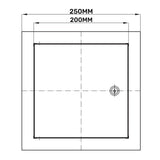 Access Panel Door Metal With Lock, White 200mm x 250mm by Akor
