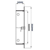 Access Panel Door Metal With Lock, White 200mm x 300mm by Akor