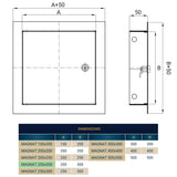 Access Panel Door Metal With Lock, White 200mm x 300mm by Akor