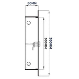 Access Panel Door Metal With Lock, White 250mm x 300mm by Akor