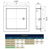 Access Panel Door Metal With Lock, White 250mm x 300mm by Akor