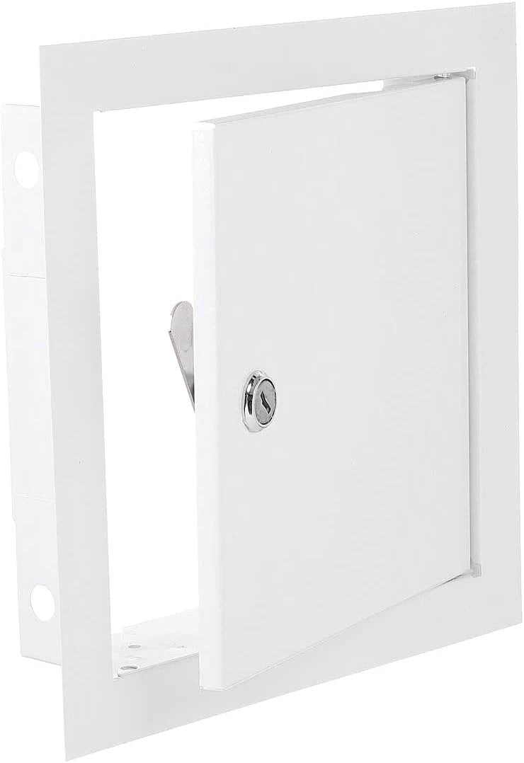 Access Panel Door Metal With Lock, White 400mm x 400mm by Akor
