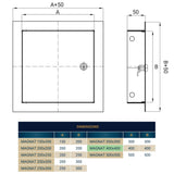 Access Panel Door Metal With Lock, White 400mm x 400mm by Akor