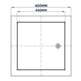 Access Panel Door Metal With Lock, White 400mm x 400mm by Akor