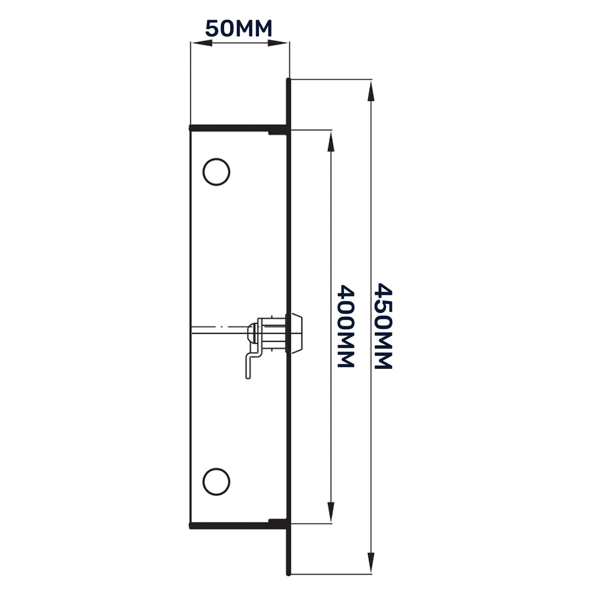 Access Panel Door Metal With Lock, White 400mm x 400mm by Akor