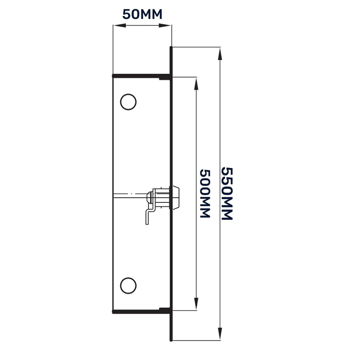Access Panel Door Metal With Lock, White 500mm x 500mm by Akor