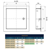 Access Panel Door Metal With Lock, White 500mm x 500mm by Akor