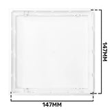 White Access Panel Door PP, 150mm x 150mm, for quick tool-free access to concealed spaces in walls, ceilings or floors.
