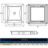 Access Panel Door PP, White 150mm x 200mm by Akor