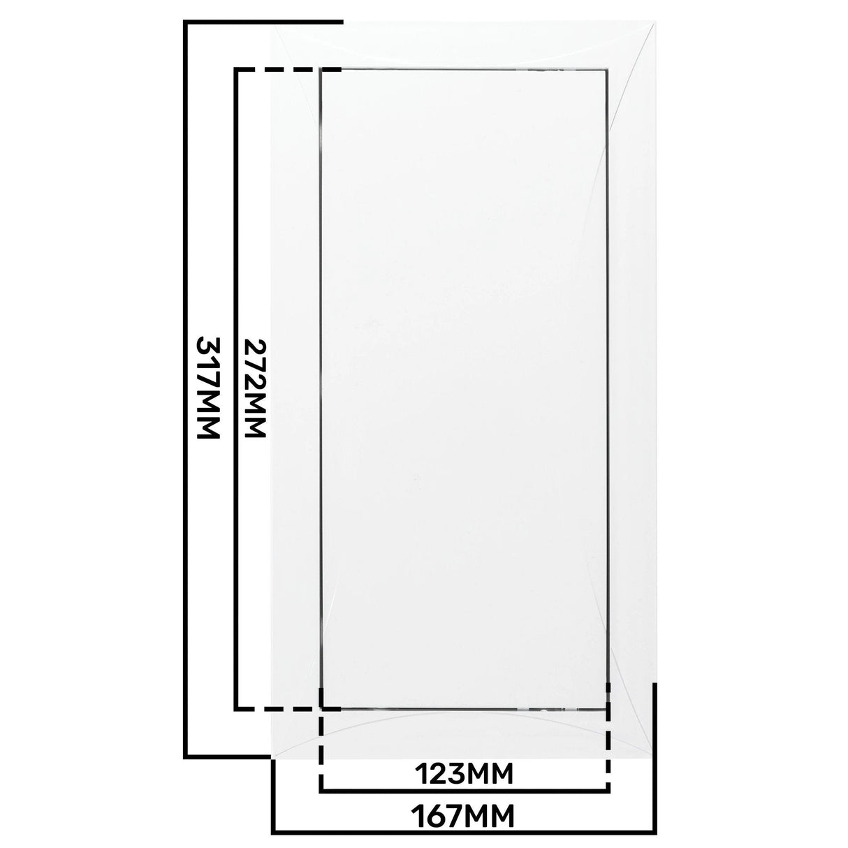 Access Panel Door PP, White 150mm x 300mm by Akor