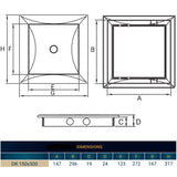 Access Panel Door PP, White 150mm x 300mm by Akor