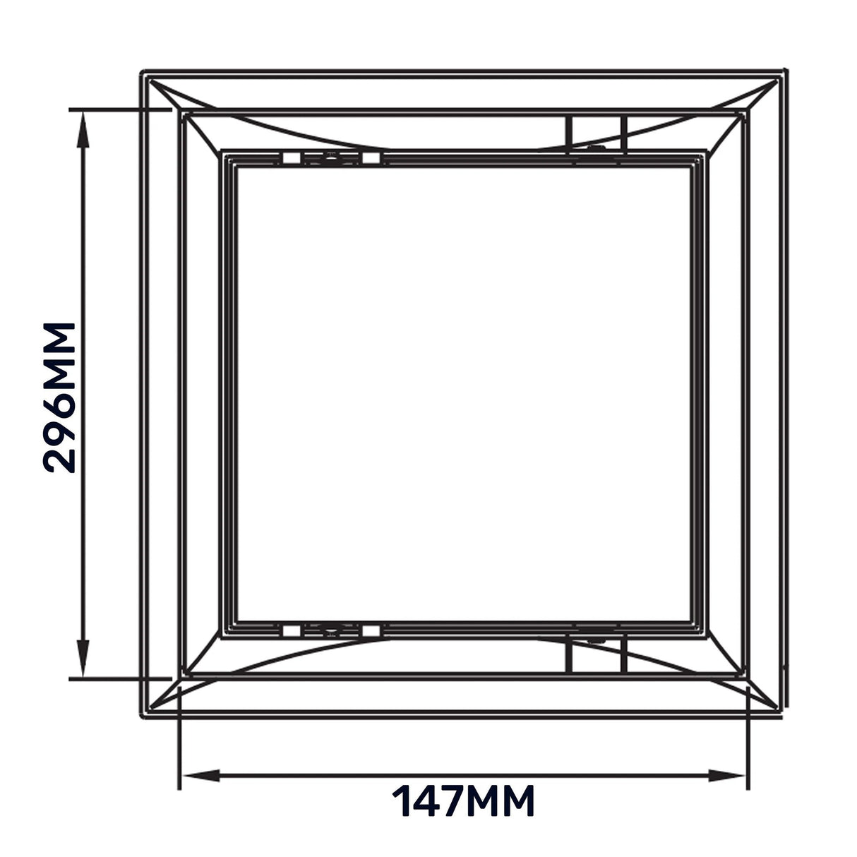 Access Panel Door PP, White 150mm x 300mm by Akor
