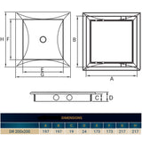 Access Panel Door PP, White 200mm x 200mm by Akor