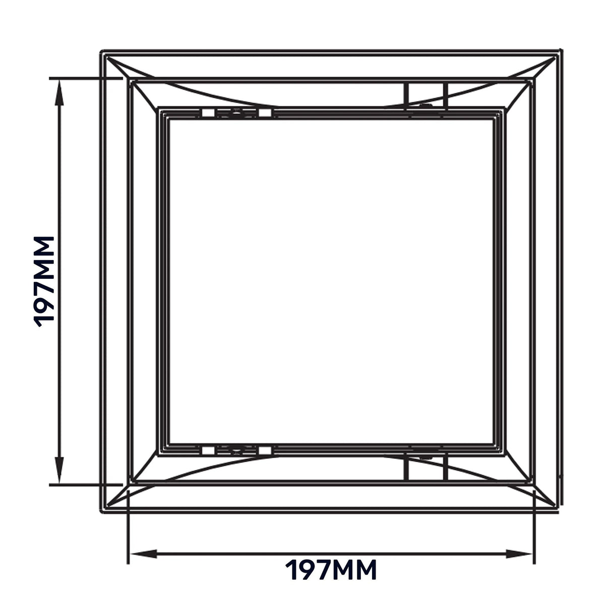 Access Panel Door PP, White 200mm x 200mm by Akor