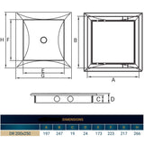 Access Panel Door PP, White 200mm x 250mm by Akor
