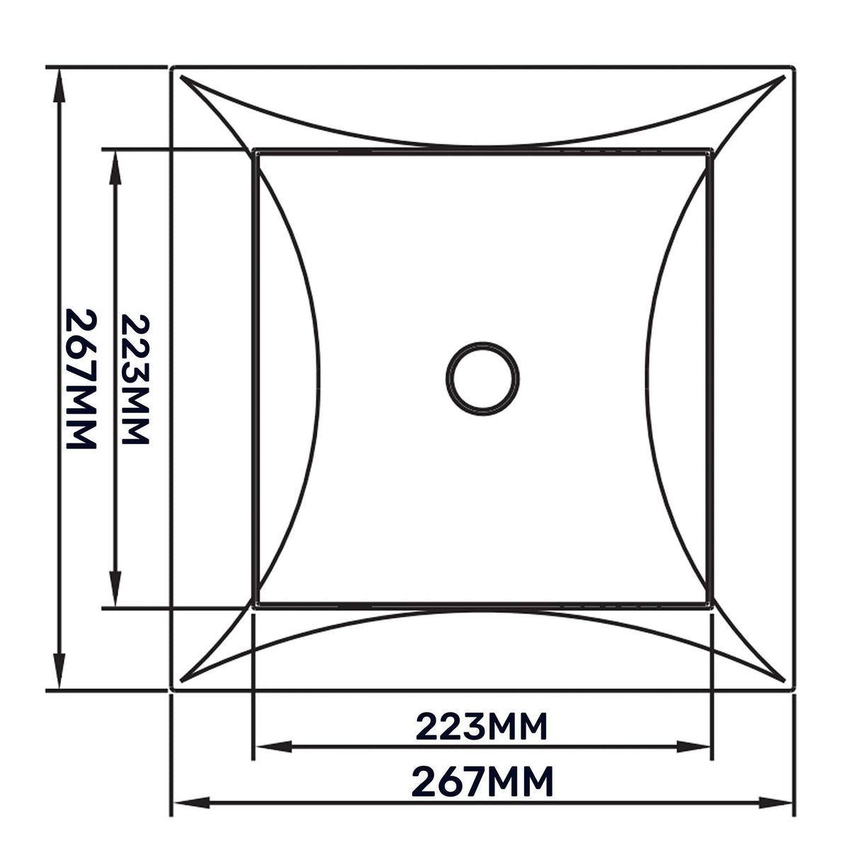 Access Panel Door PP, White 250mm x 250mm by Akor