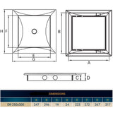 Access Panel Door PP, White 250mm x 300mm by Akor