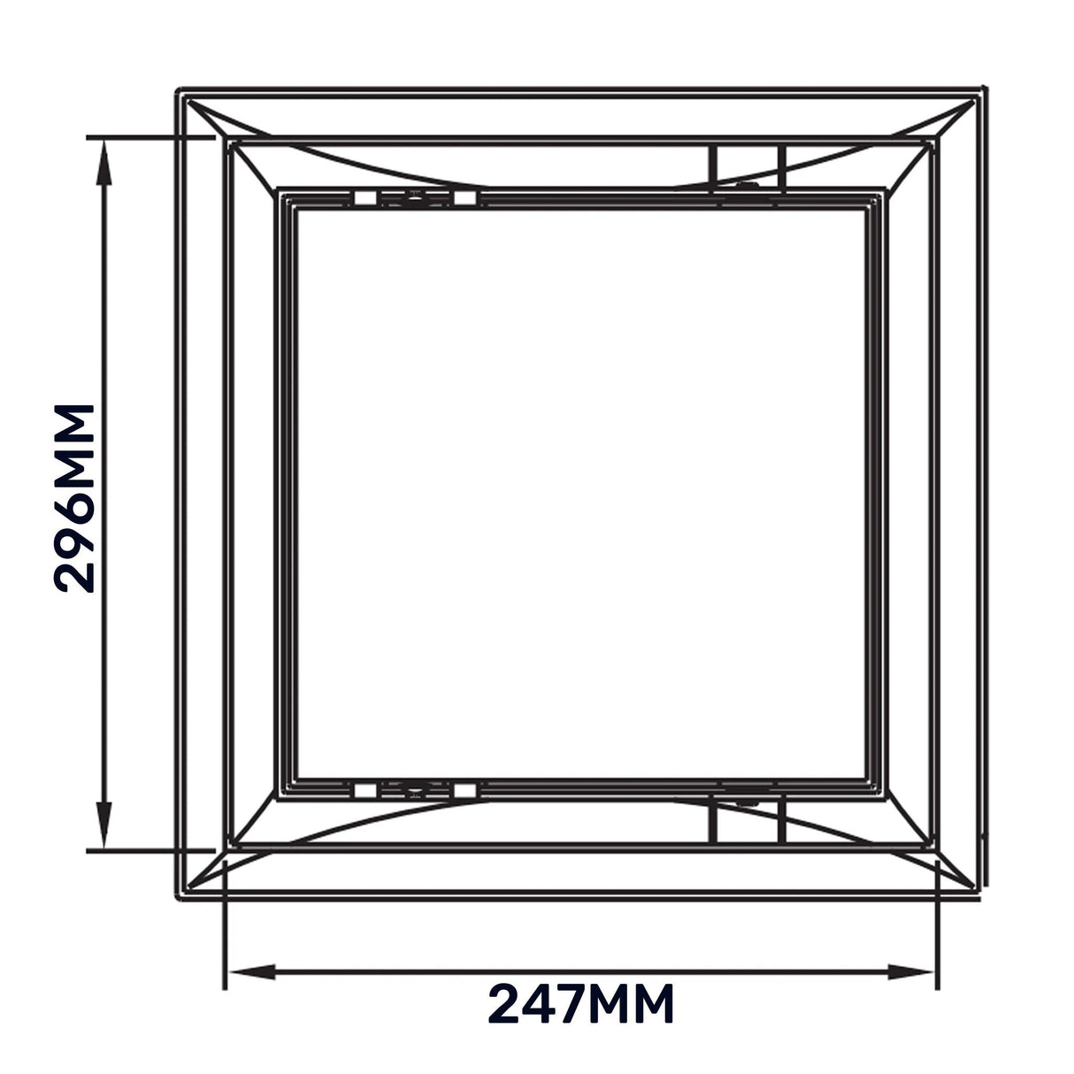 Access Panel Door PP, White 250mm x 300mm by Akor