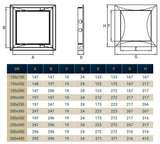 Access Panel Door PP, White 300mm x 300mm by Akor