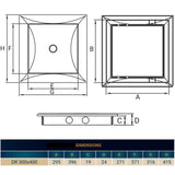 Access Panel Door PP, White 300mm x 400mm by Akor