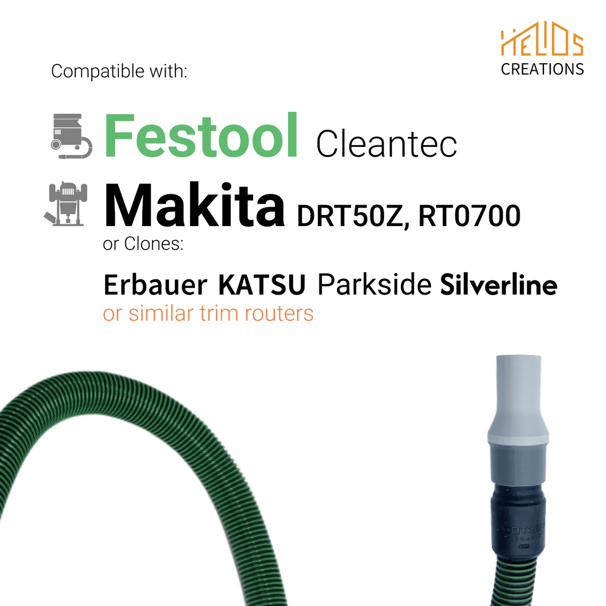 Adapter For Makita DRT50Z RT0700 and Clones Router to Festool Cleantec by Helios Creations