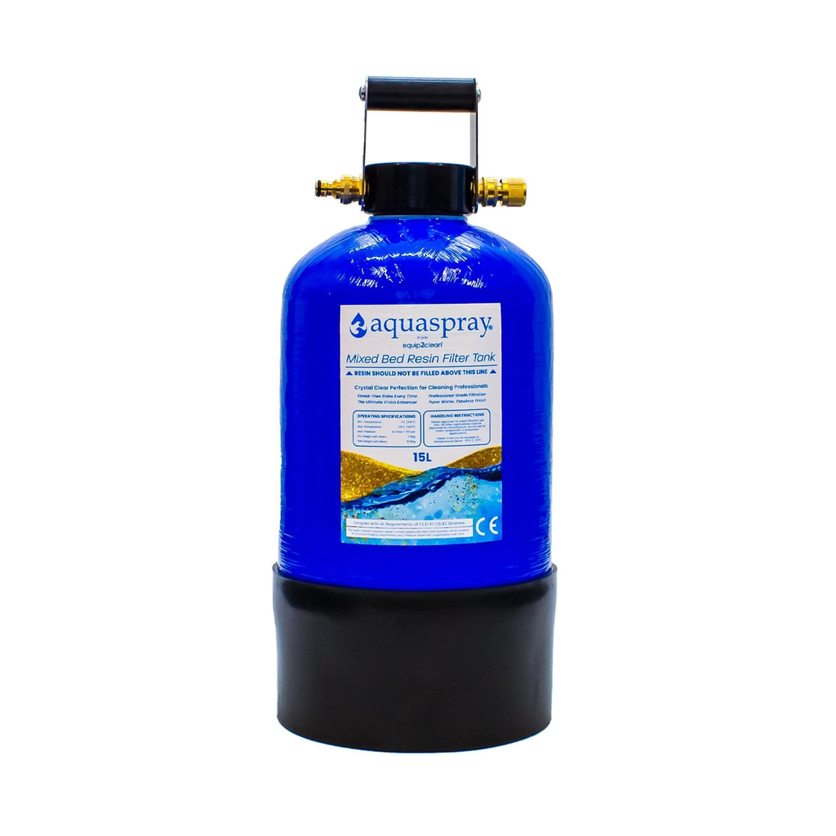 Aquaspray De-Ionising Water Filter Carry Tank 10, 15 or 25 Litre (Inc. Resin) - Armstrong Cheshire