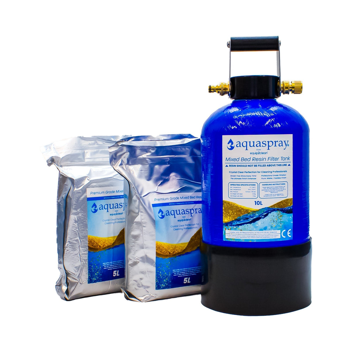 Aquaspray De-Ionising Water Filter Carry Tank 10, 15 or 25 Litre (Inc. Resin) - Armstrong Cheshire