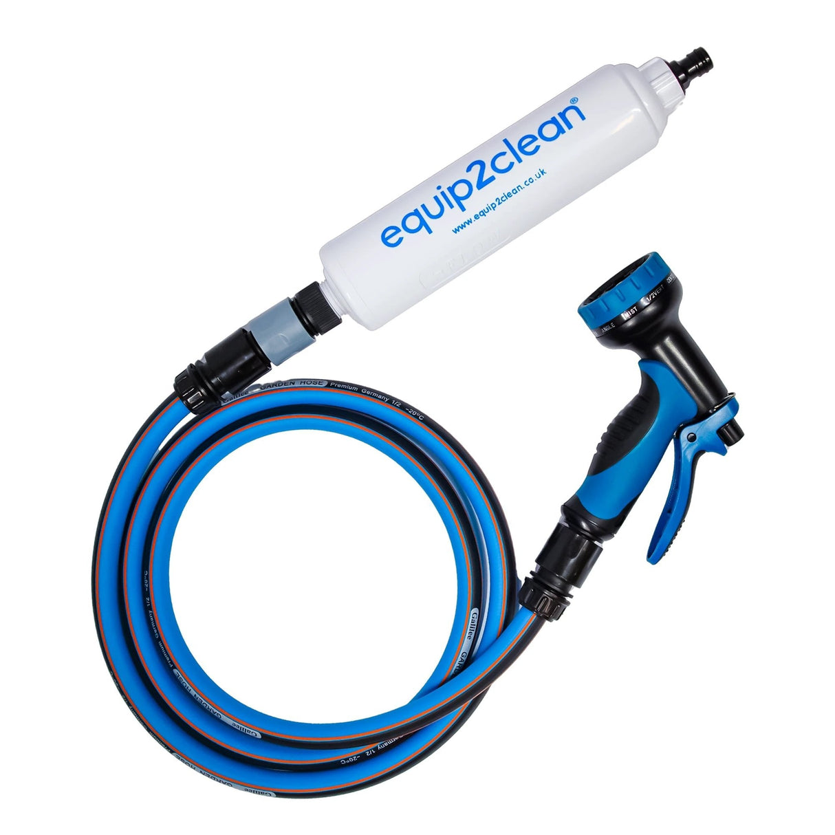 Aquaspray® Inline DI resin PURE WATER filter with Hose & Wash Gun - Armstrong Cheshire