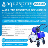 Aquaspray Pro 60L Battery-Operated Water Spray Tank - Armstrong Cheshire