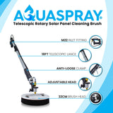 Aquaspray Rotary Solar Panel/Roof Cleaning Brush With 18ft Telescopic Lance - Armstrong Cheshire