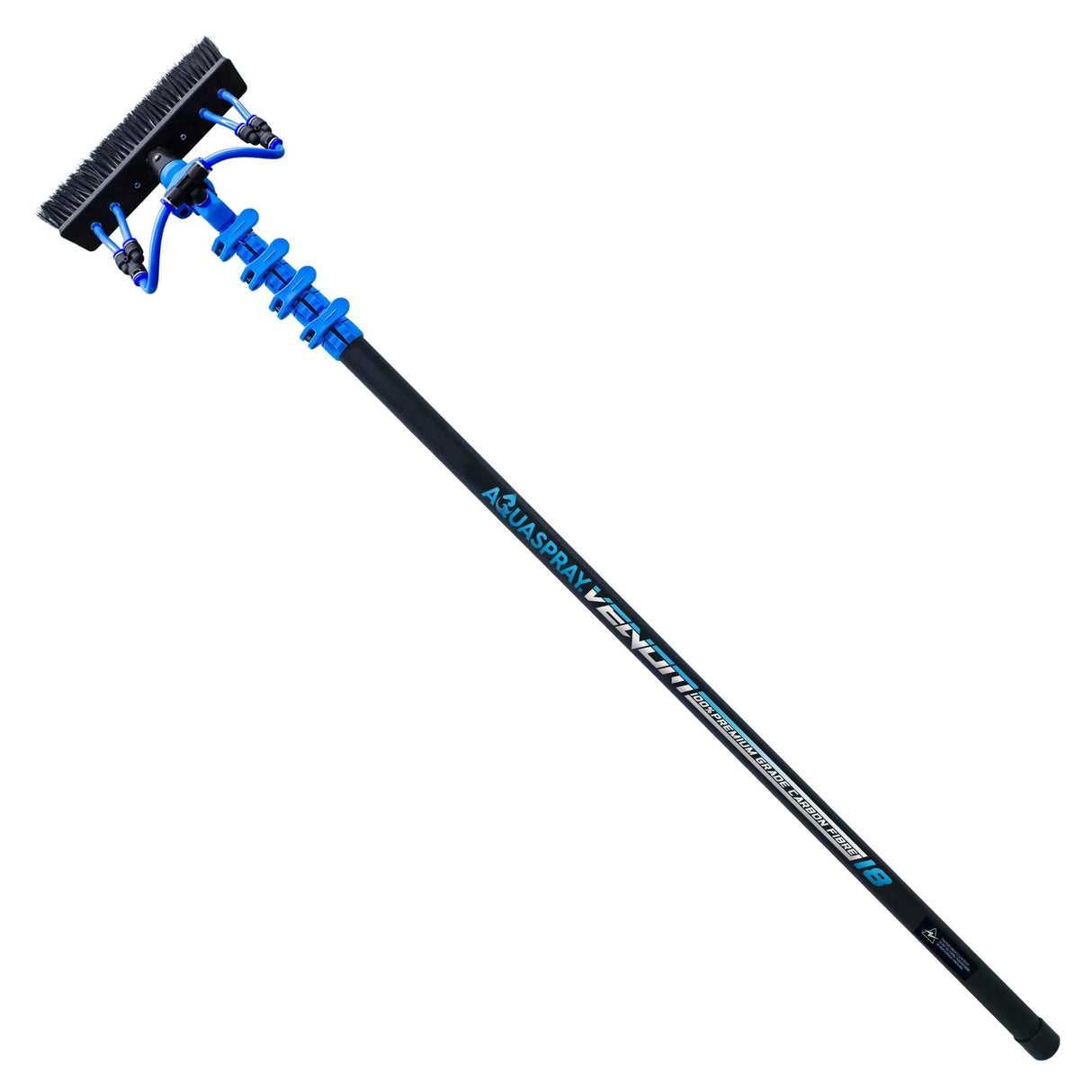 Aquaspray Venom 18ft 100% Carbon Fibre Waterfed Window Cleaning Pole 4-Section - Armstrong Cheshire
