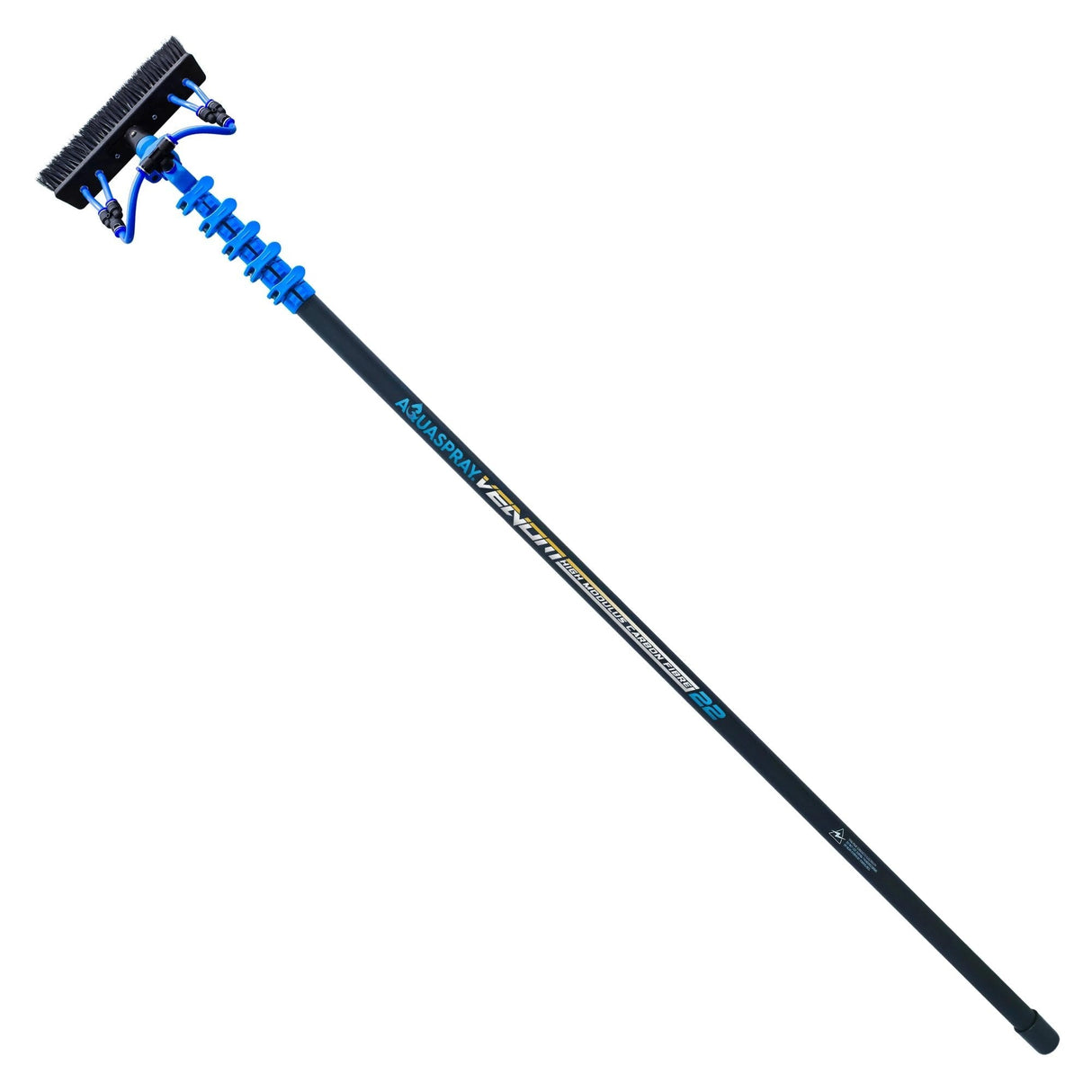 Aquaspray Venom 22ft 30T High-Mod Waterfed Window Cleaning Pole – 5-Section - Armstrong Cheshire