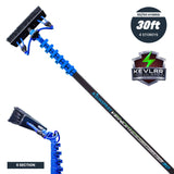 Aquaspray Venom 30ft Hybrid 50% Carbon, 50% Fiberglass Waterfed Window Cleaning Pole – 6 Sections - Armstrong Cheshire