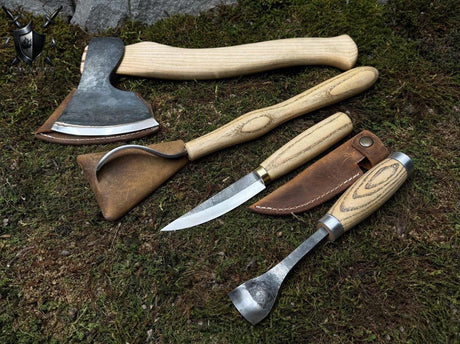 Professional kits Spoon Carving Tool Set  4 Hand Forged Pieces