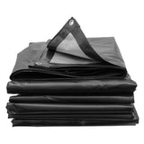 Black/Silver L-Grade Tarpaulin with 10 Metres of 8mm Bungee Rope