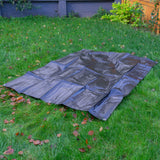 Black/Silver L-Grade Tarpaulin with 10 Metres of 8mm Bungee Rope