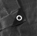 Black/Silver L-Grade Tarpaulin with 10 Metres of 8mm Bungee Rope
