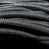 Black/Silver L-Grade Tarpaulin with 10m of 6mm Bungee Rope and 10 x Slide Type Tarp Clips