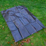 Black/Silver L-Grade Tarpaulin with 20 x 4" Bungee Balls (White)