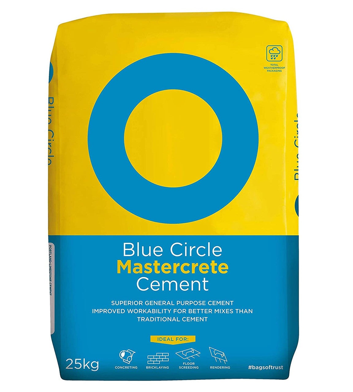 blue circle master crete in plastic bags 25kg