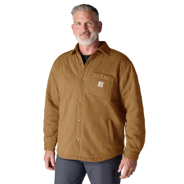 Carhartt Rain Defender Loose Fit Heavyweight Quilted Snap Front Shirt Jacket - Armstrong Cheshire