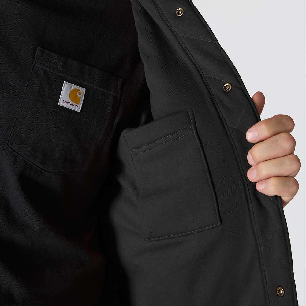 Carhartt Rain Defender Loose Fit Heavyweight Quilted Snap Front Shirt Jacket - Armstrong Cheshire