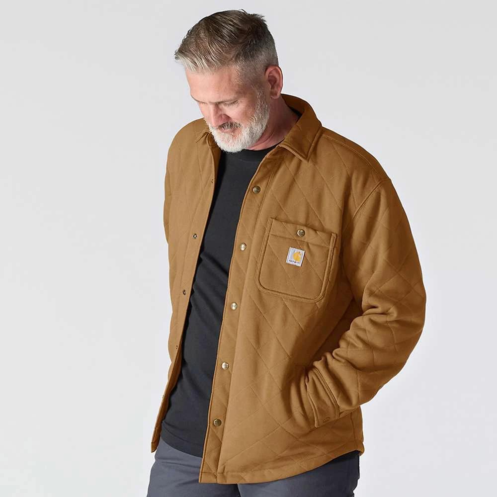 Carhartt Rain Defender Loose Fit Heavyweight Quilted Snap Front Shirt Jacket - Armstrong Cheshire