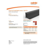 Catnic CN71A Steel Box Lintel For External Solid Walls - Armstrong Cheshire